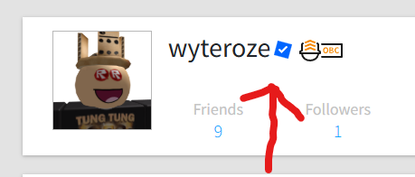 verified badge on a profile